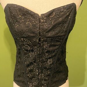 Elegant Black Lace Crop Top